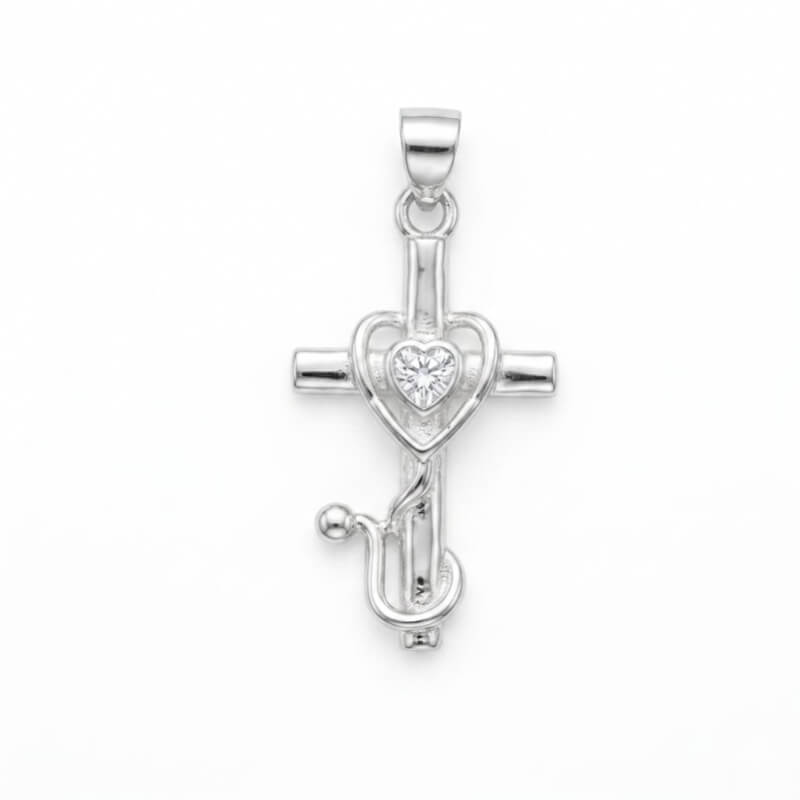 Dije Cruz Doctor 3x2 cm - Plata Ley 925 - Joya Médica, Regalo Ideal para Doctores y Estudiantes de Medicina