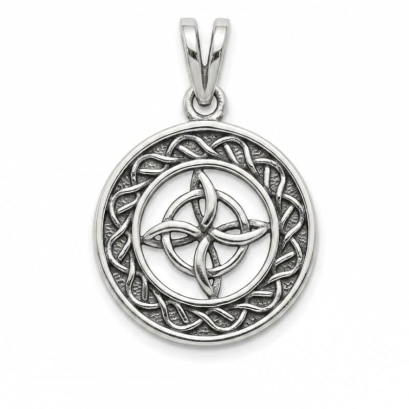 Nudo de Bruja Mini Envejecido - Amuleto Protección Esotérico, Talismán Celta Mágico, Joyería Artesanal