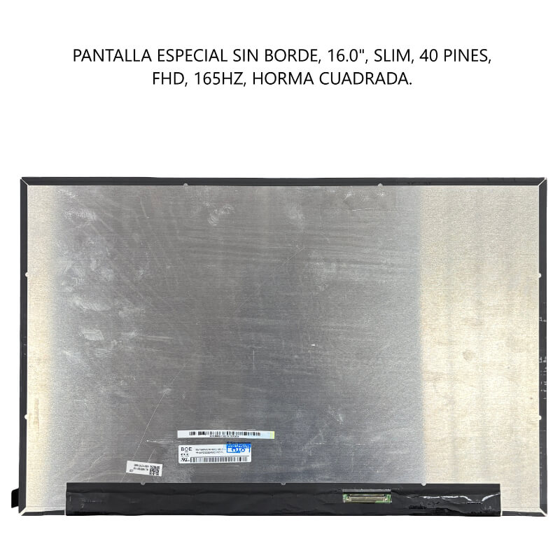 PANTALLA ESPECIAL SIN BORDE 16.0 SLIM 40P FHD 165HZ CUADRADAS
