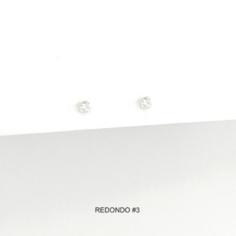 TOPO PLATA 925 CIRCÓN BLANCO REDONDO N3