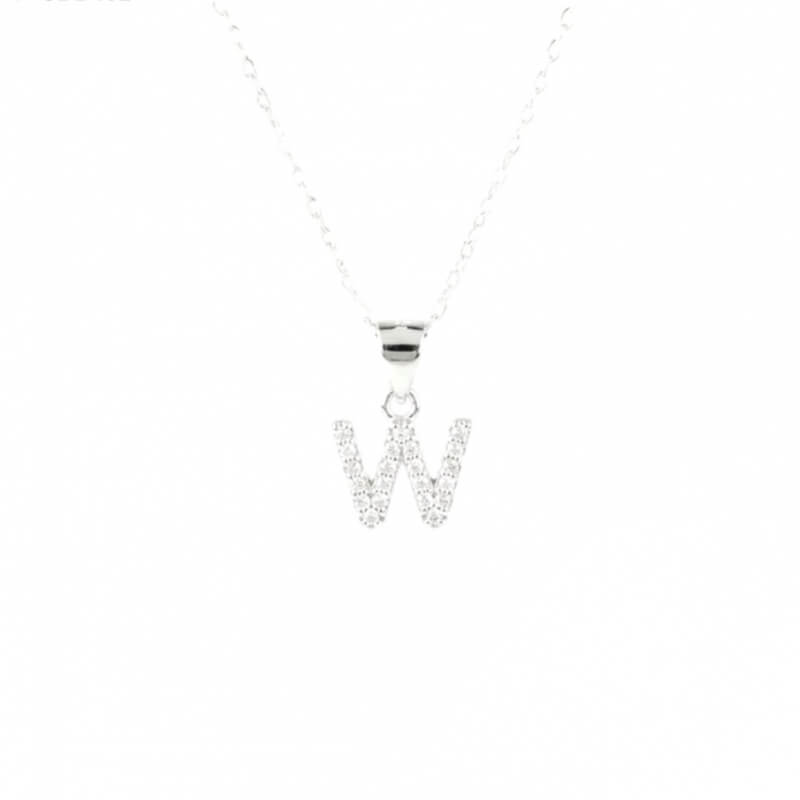 Inicial W 9mm: Dije de Plata Ley .925 con Letra W, Joyería Personalizada, Regalo Ideal