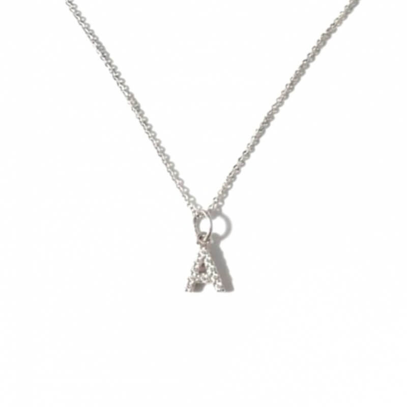 Collar + Letra 'A, B, C, D, E, F, G, H, I, J, K, L, M, O, P, Q, R, S, T, U, W, X, Y,' Miniatura 6mm - Inicial Personalizada para Joyería