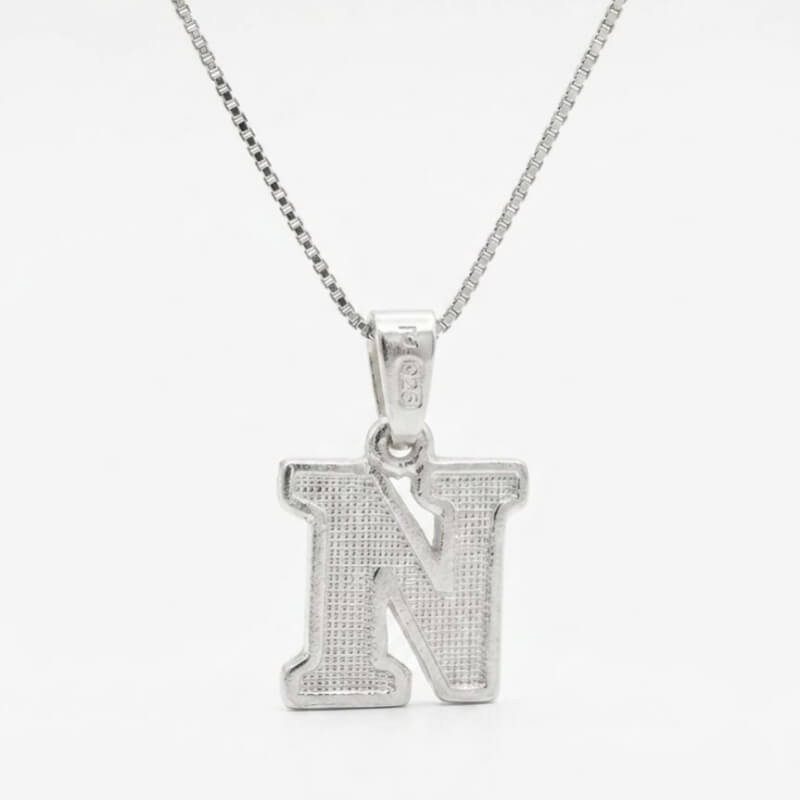Dije Letra N Plata Ley 925 - Colgante Inicial Elegante y Personalizado
