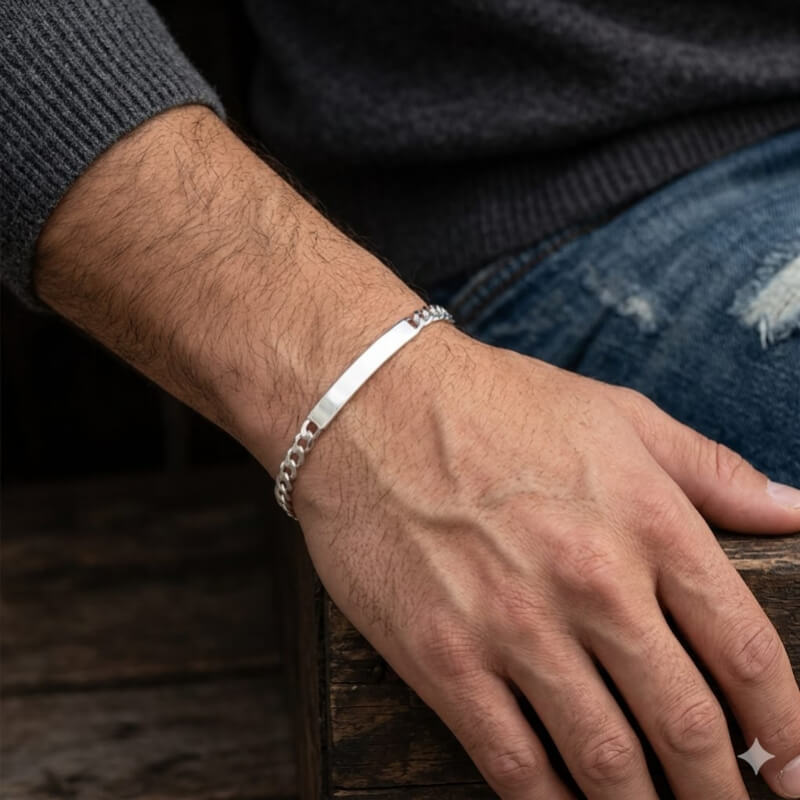 Esclava de Plata 925 - Pulsera Elegante de 21 cm para Hombre y Mujer | Joyería Fina y Duradera