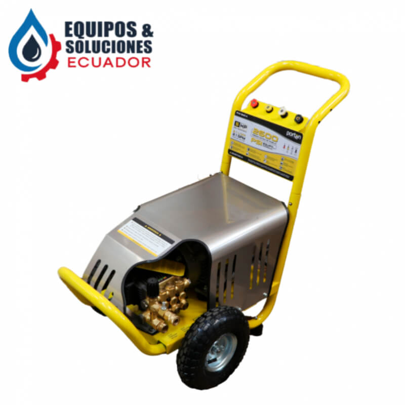 Hidrolavadora 5HP 2600psi 220v monofásica cubierta porten| Equipos & Soluciones Ecuador
