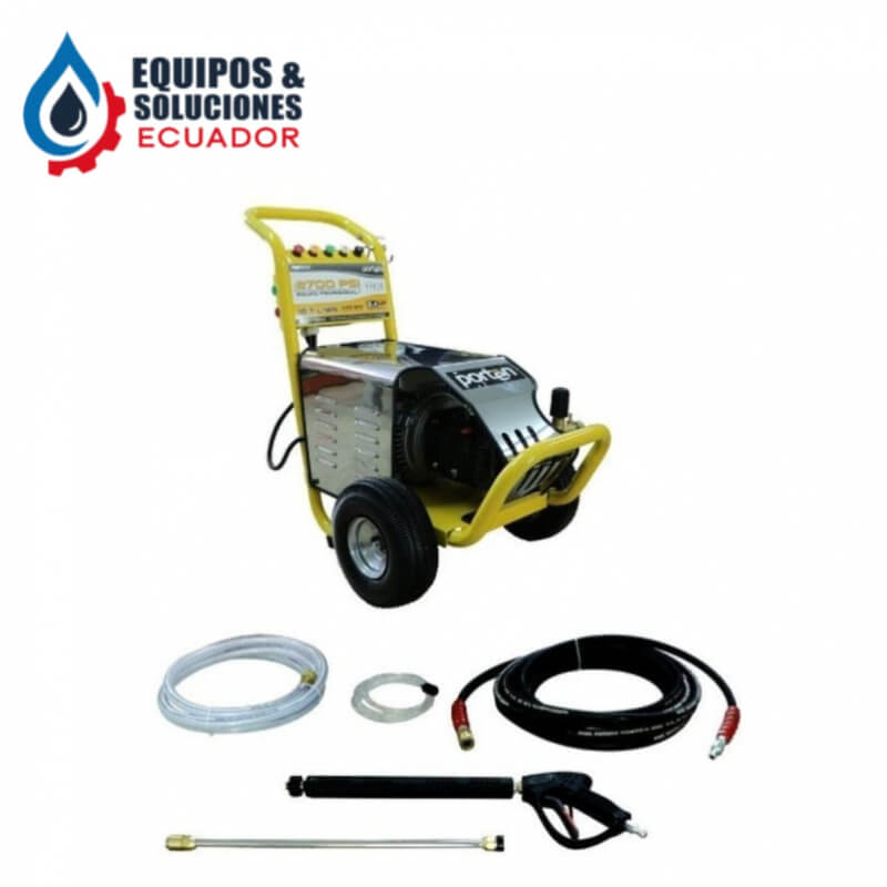 Hidrolavadora de 5.4HP 2700psi 220 voltios monofásico con cubierta porten| Equipos & Soluciones Ecuador