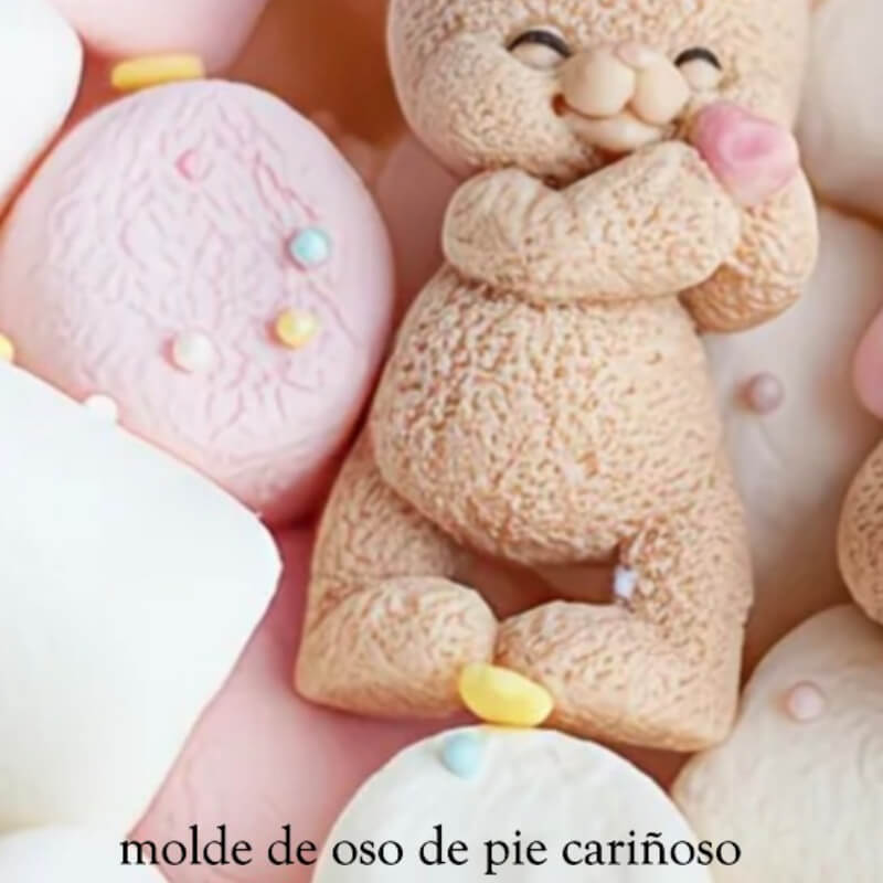 molde de oso de pie cariñoso