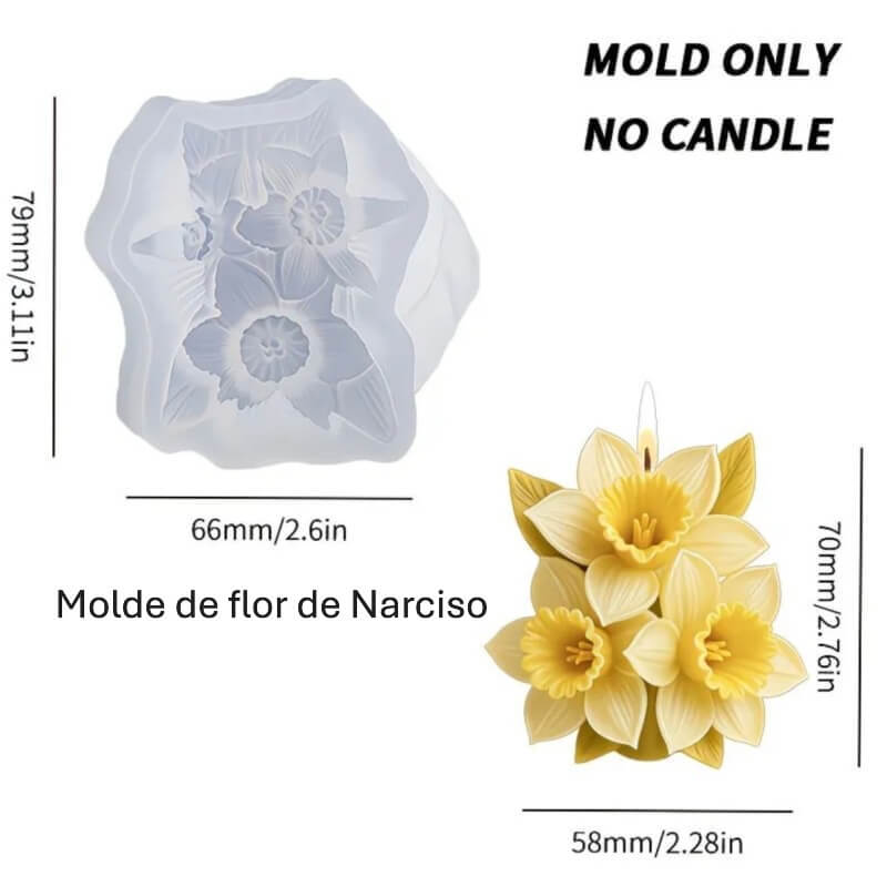 Molde de Flores de Narciso