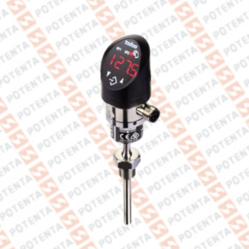 Transmisor temperatura DPT, display, Pt100 -50...150°C (Aju50%), 24Vdc Pnp 4-20mA, G1/2, 150mm, registrador, M12-5p Trafag