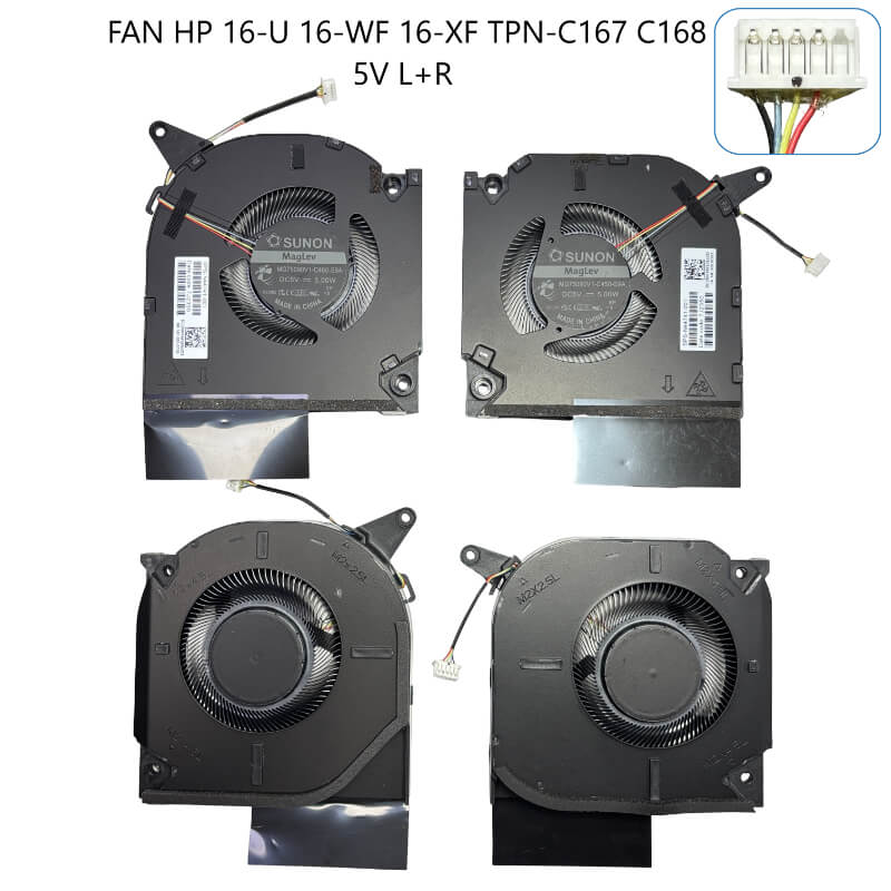 FAN HP 16-U 16-WF 16-XF TPN-C167 C168 5V L+R