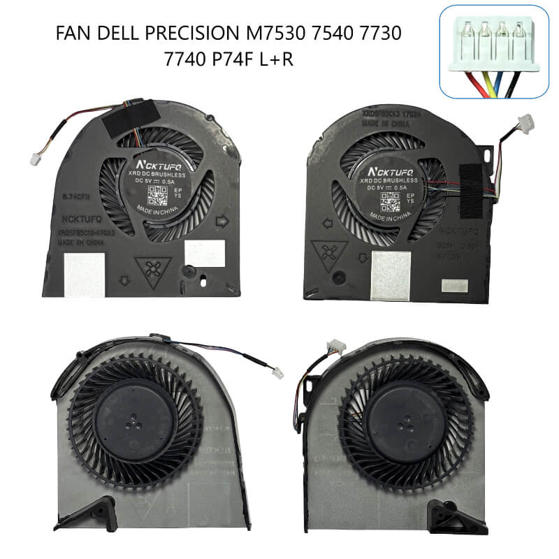 FAN Dell Precision M7530 7540 7730 7740 P74F L+R