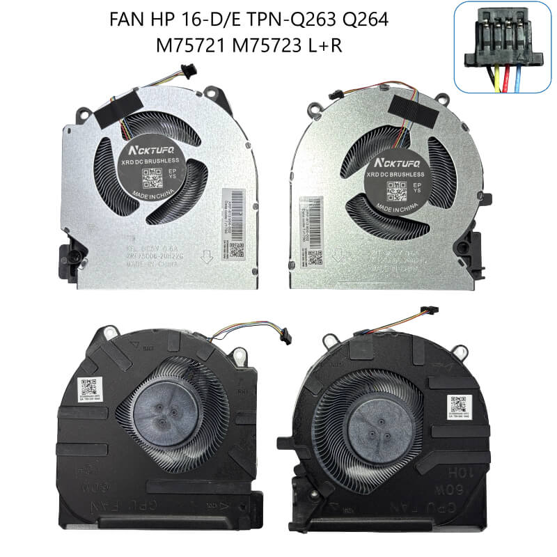 FAN HP 16-D/E TPN-Q263 Q264 M75721 M75723 L+R