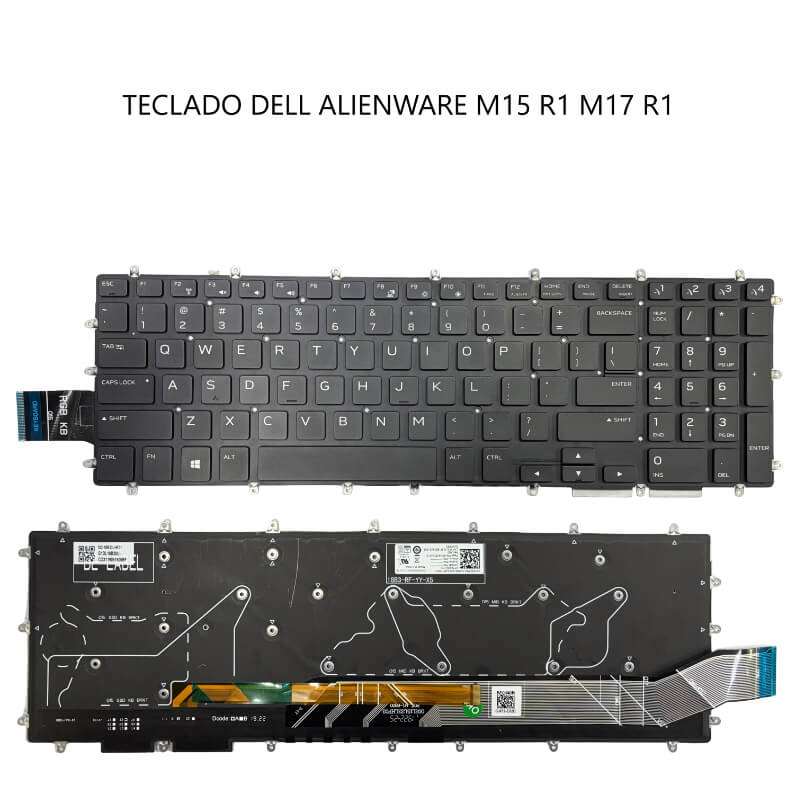 TECLADO DELL Alienware M15 R1 M17 R1 BLACK Backlit