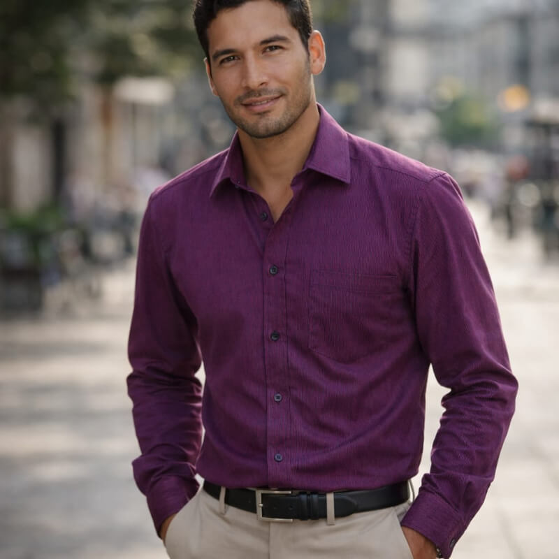 Camisa manga larga morada