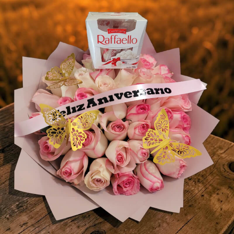 DULCE ROMANCE | Rosas Bicolores & Raffaello
