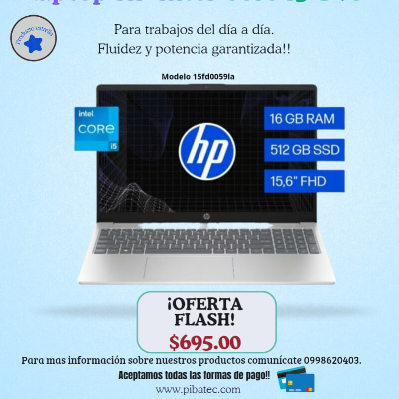 LAPTOP NOTEBOOK HP 15-fd0059la INTEL I5