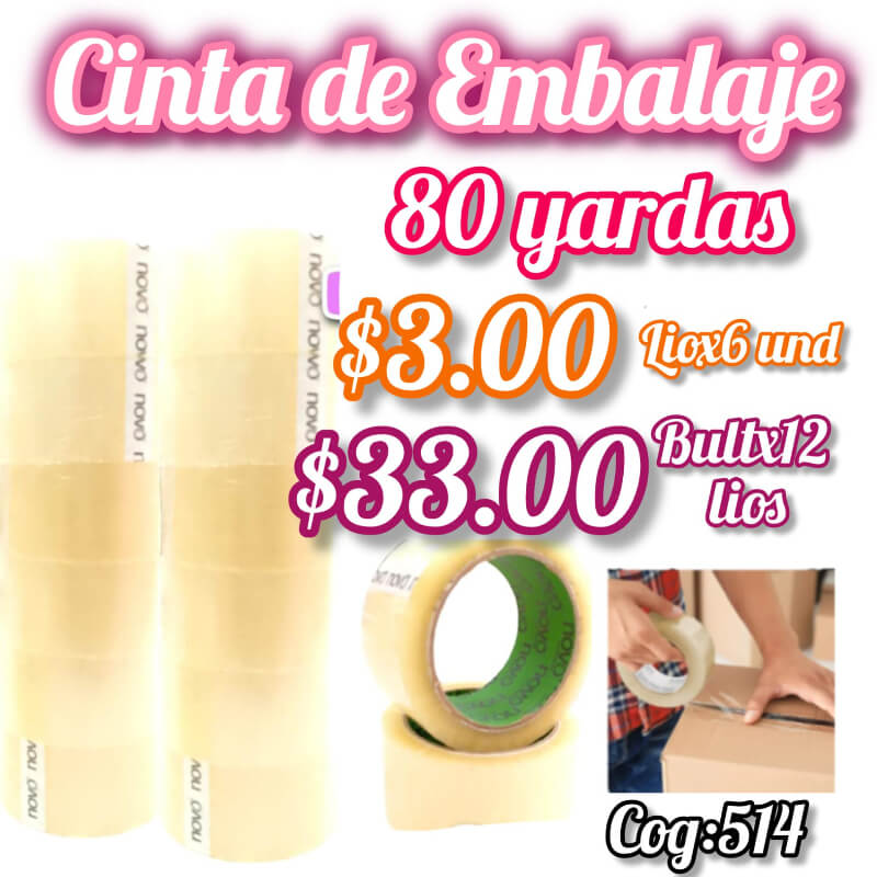 CINTA DE EMBALAJE 80Y POR BULTO