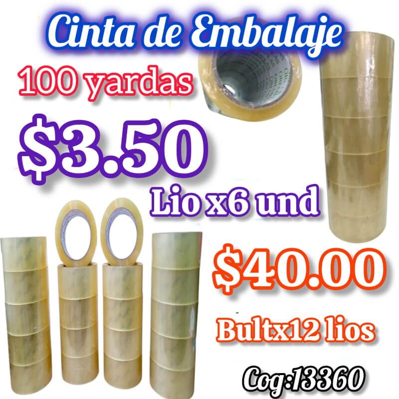 CINTA DE EMBALAJE 100Y POR BULTO