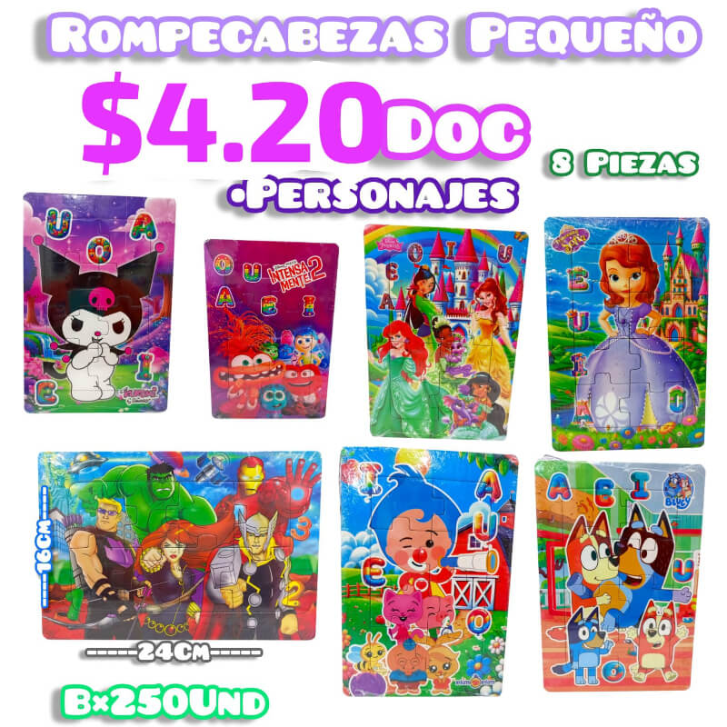 ROMPECABEZAS PEQUEÑO 8 PIEZAS