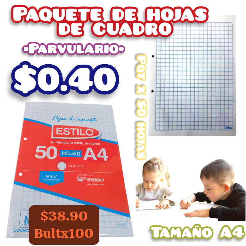 HOJAS DE CUADRO PARVULARIO