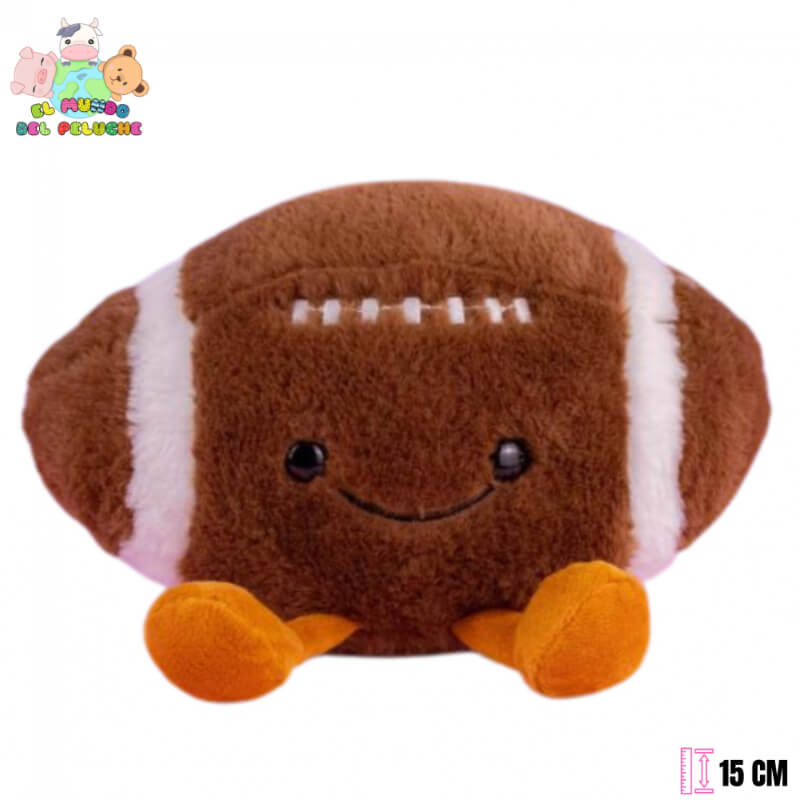 Peluche Balón de Futbol Americano con Patitas | Touchy Deportivo Tierno | 15 x 10 cm | El Mundo del Peluche