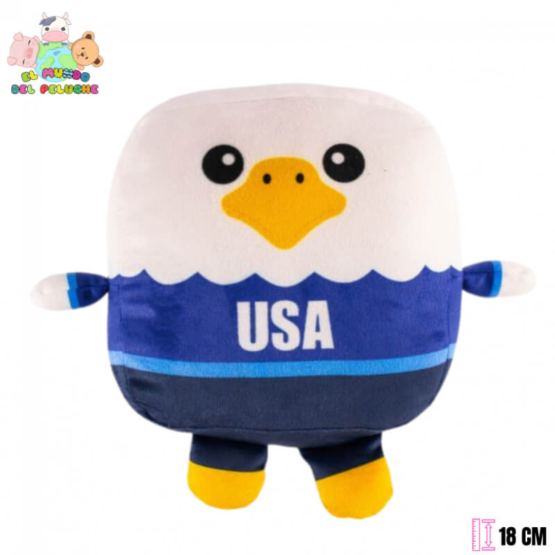 Peluche Águila USA Mundialero | Colección Mundial | 18 cm | El Mundo del Peluche