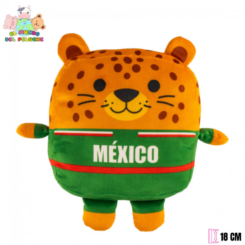 Peluche Jaguar México Mundialero | Colección Mundial | 18 cm | El Mundo del Peluche