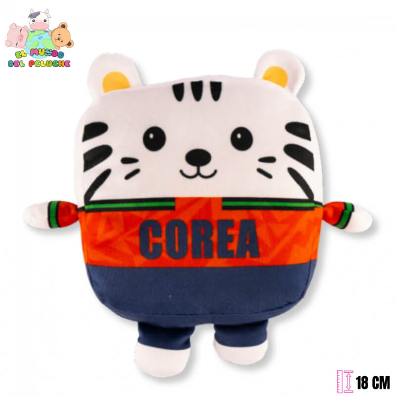 Peluche Corea Tigre Colección Mundialera | 18 cm | El Mundo del Peluche