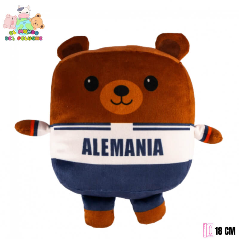 Peluche Alemania Osito Colección Mundialera | 18 cm | El Mundo del Peluche