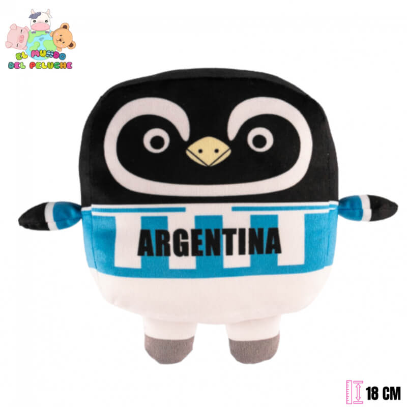 Peluche Argentina Pingüino Colección Mundialera | 18 cm | El Mundo del Peluche
