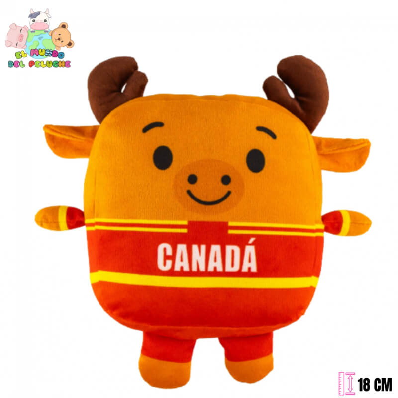 Peluche Canadá Alce Colección Mundialera | 18 cm | El Mundo del Peluche