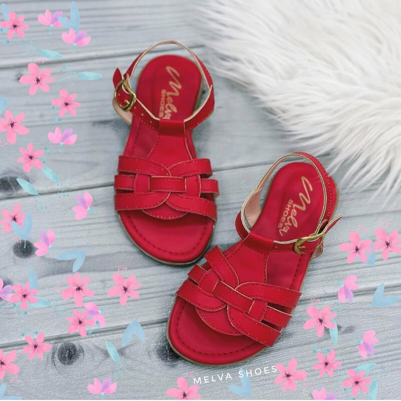 Sandalias Rojas de Niña