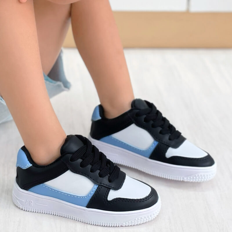 Sneakers de Niño Negro con Celeste