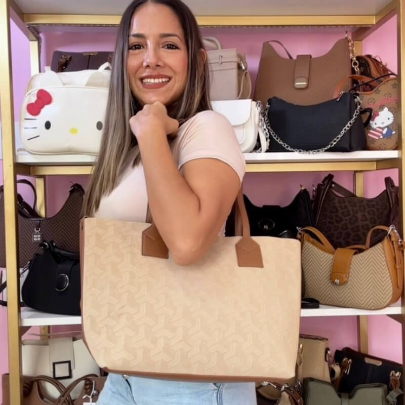 Cartera Kaki Grande