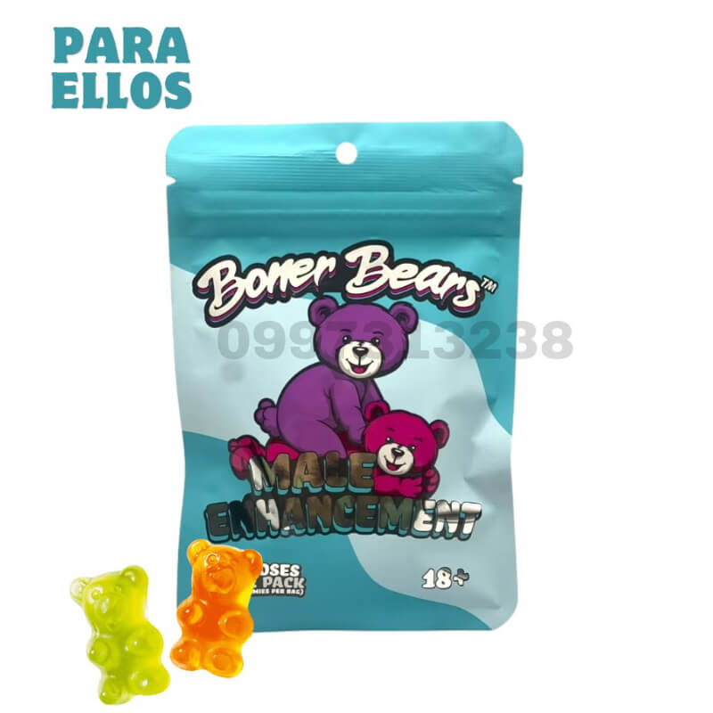 BONER BEARS: Gomitas Potenciadoras Masculinas x 6 Unidades – Erecciones Fuertes, Rendimiento y Deseo Natural