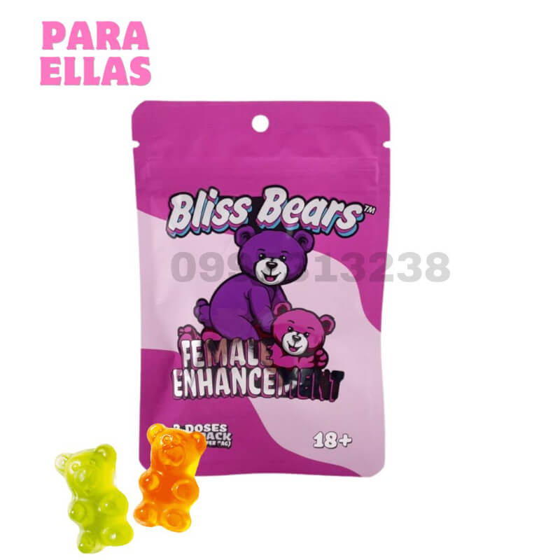 BLISS BEAR GOMITAS AFRODISÍACAS para MUJERES - 6 Unidades | Deseo Femenino, Vitalidad y Bienestar con Ashwagandha, Damiana y Tribulus