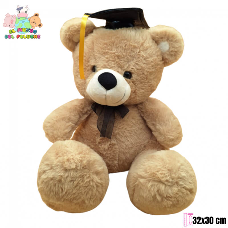 Oso de Peluche Lucas #2 Graduación | 32x30 cm | El Mundo del Peluche