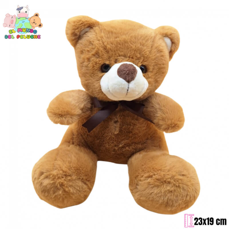 Oso de Peluche Lucas #1 Color Bronce | 23x19 cm | El Mundo del Peluche
