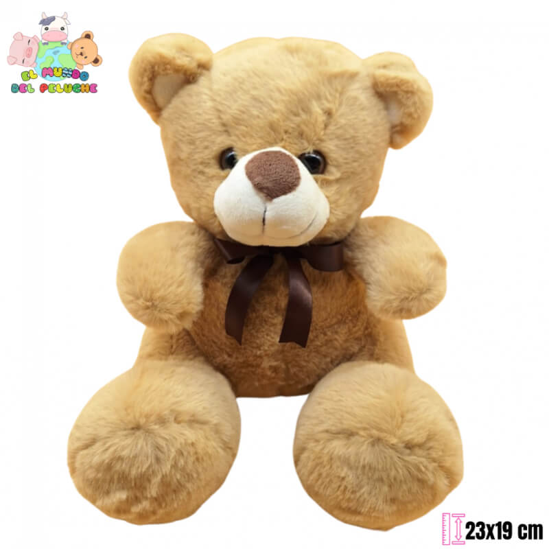 Oso de Peluche Lucas #1 Color Café Claro | 23x19 cm | El Mundo del Peluche