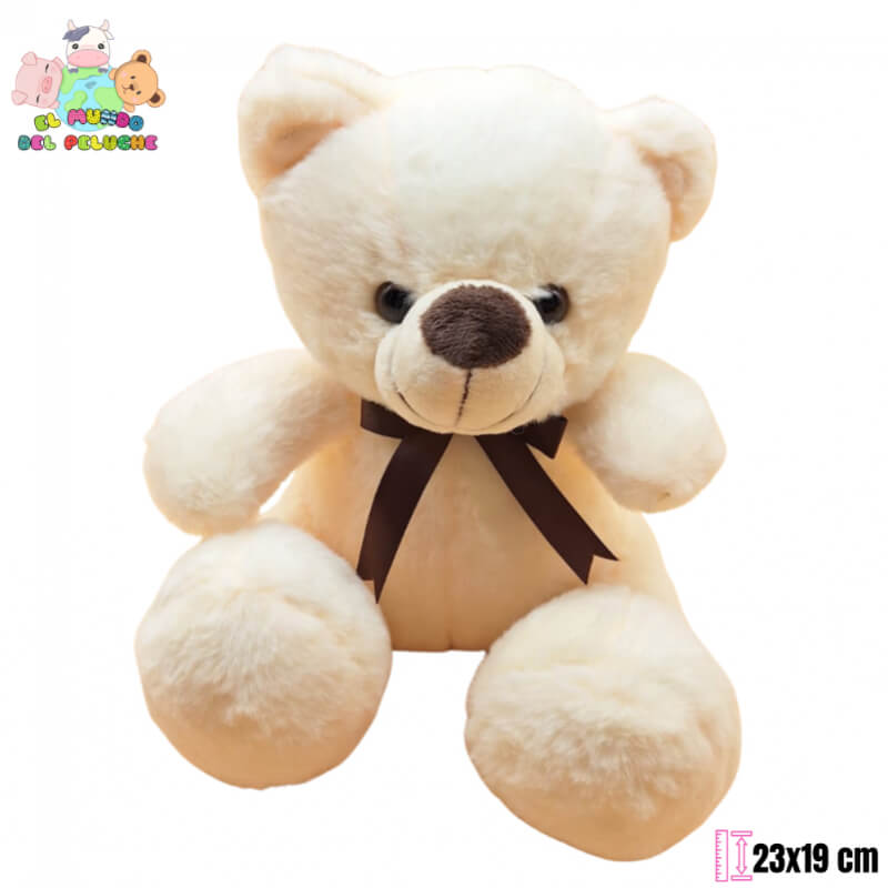 Oso de Peluche Lucas #1 Color Salmón | 23x19 cm | El Mundo del Peluche