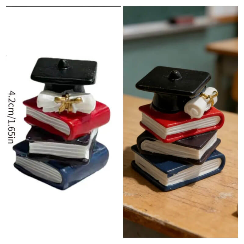 molde de graduados con libros