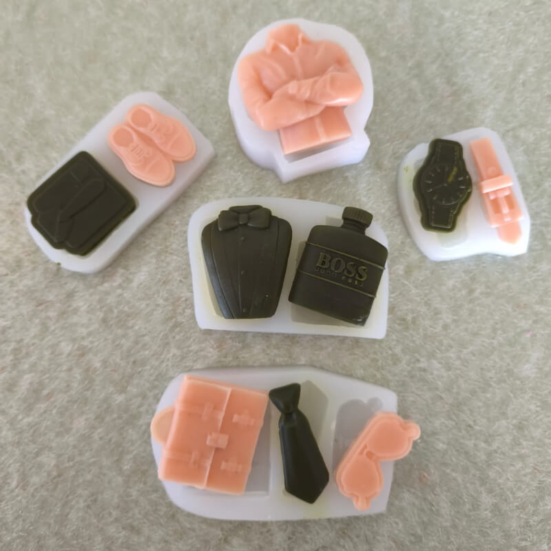 Moldes de silicona diseño de Artículos para Papá, para uso en Velas, jabones, resina, yeso, chocolate. (valores unitarios en la descripción)