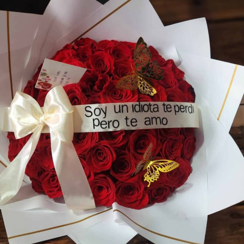 SINCERO PERDÓN | Rosas Rojas Luxury & Mensaje del Corazón