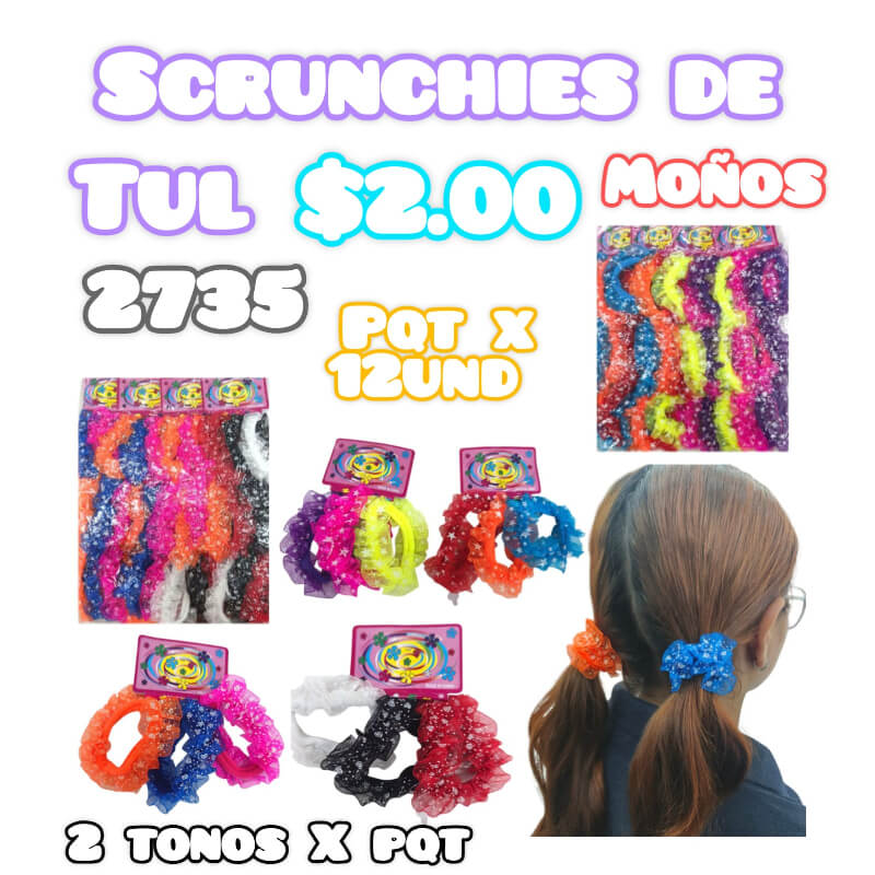 MOÑO - SCRUNCHIES DE TUL