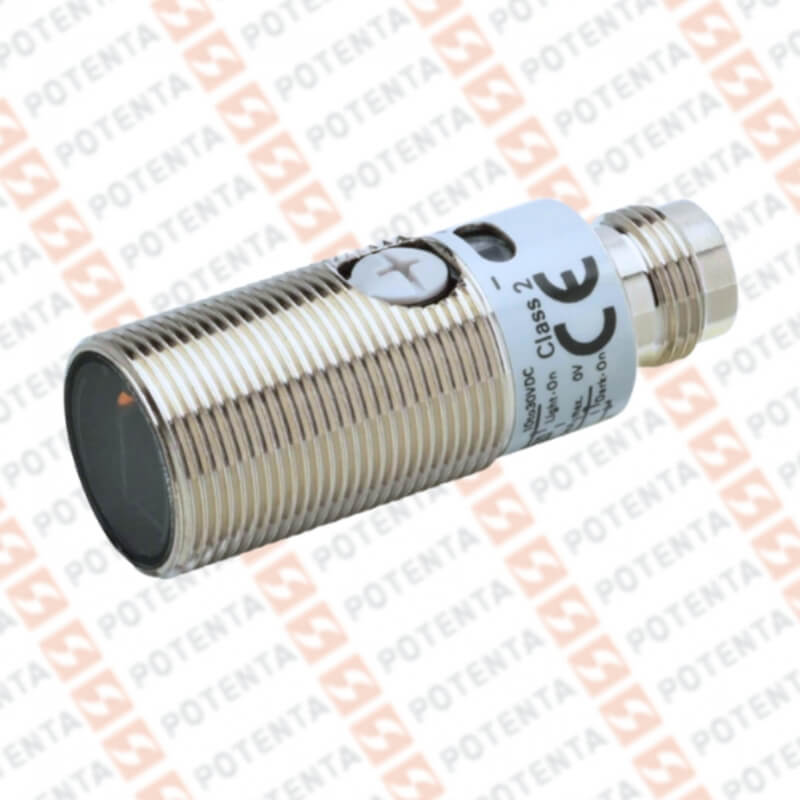 Sensor foto Difuso M18, metal, 300mm, 10-30Vdc, Pnp/lo-do, Con=m12-4p, IP67, Omron