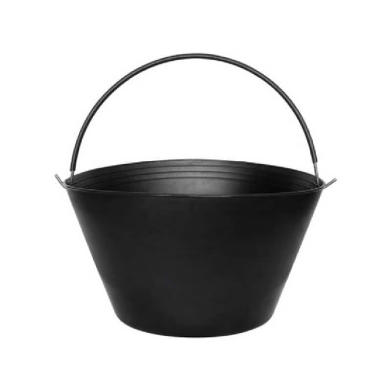 BALDE PLASTICO NEGRO CONTRUCCION 8L