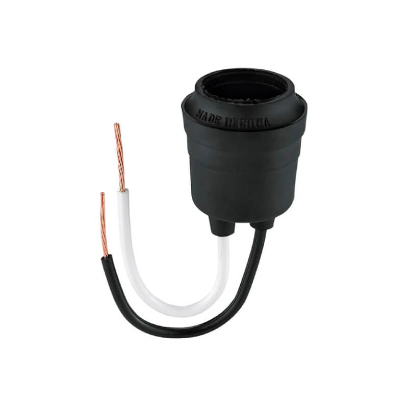 BOQUILLA E-27 CAUCHO 6A-250V INTERPERIE NEGRA ME-BO0041 COMANDO