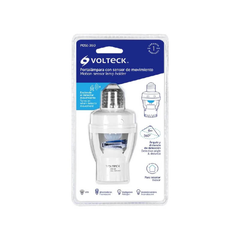 BOQUILLA E-27 CON SENSOR DE MOVIMIENTO 46274 VOLTECK