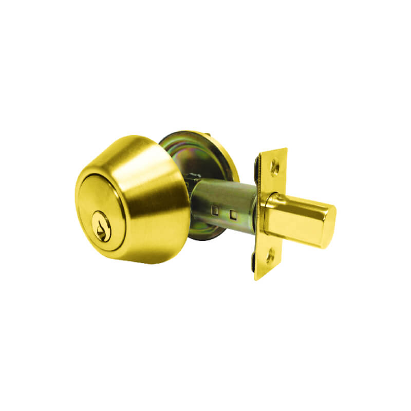 CERRADURA CERROJO LLAVE/SEGURO 101 BRONCE PULIDO TRAVEX
