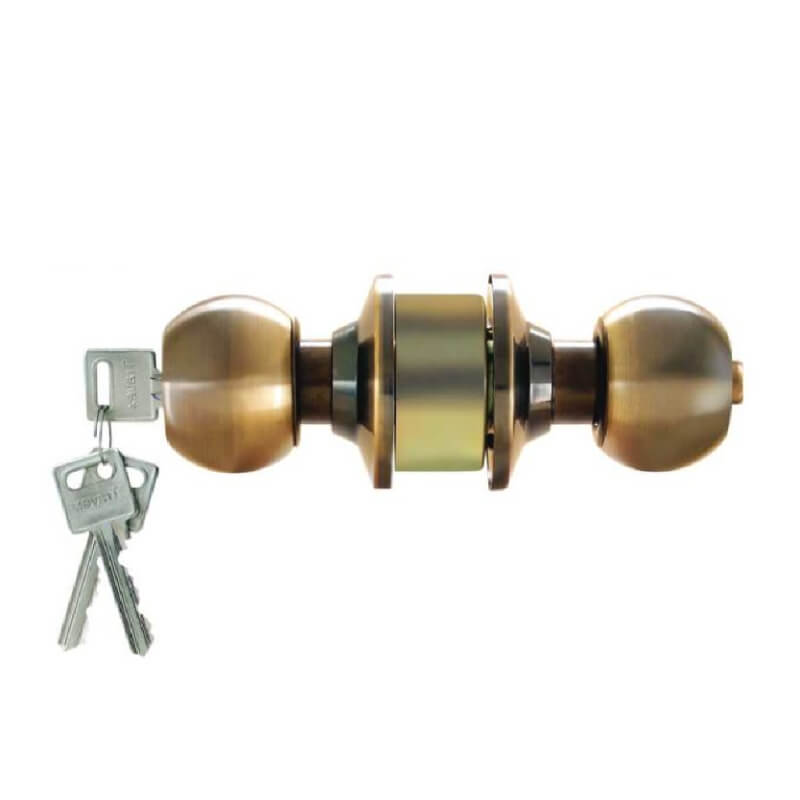 CERRADURA DORMITORIO POMO BP-2200 BRONCE PULIDO TRAVEX